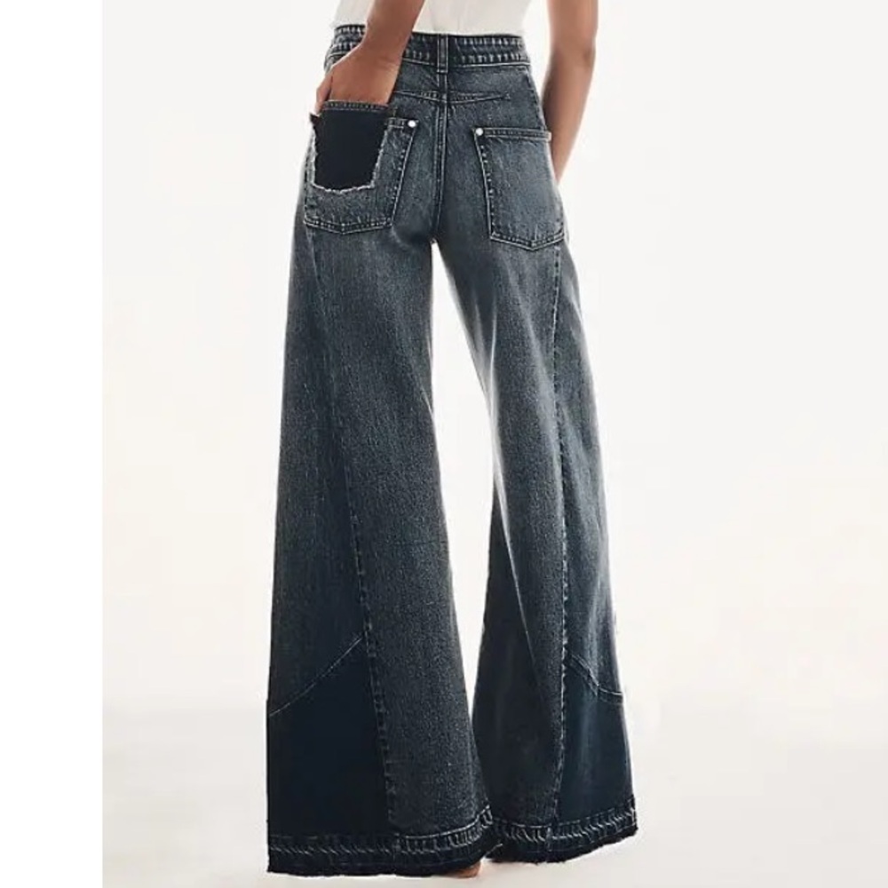 Anthropologie Pilcro The Darien Paneled Wide Leg Flare Jeans - Picture 4 of 11